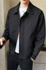 春季翻领纯色休闲夹克外套男韩版潮流百搭上衣外套JK6505-P125，男装夹克，电商A237