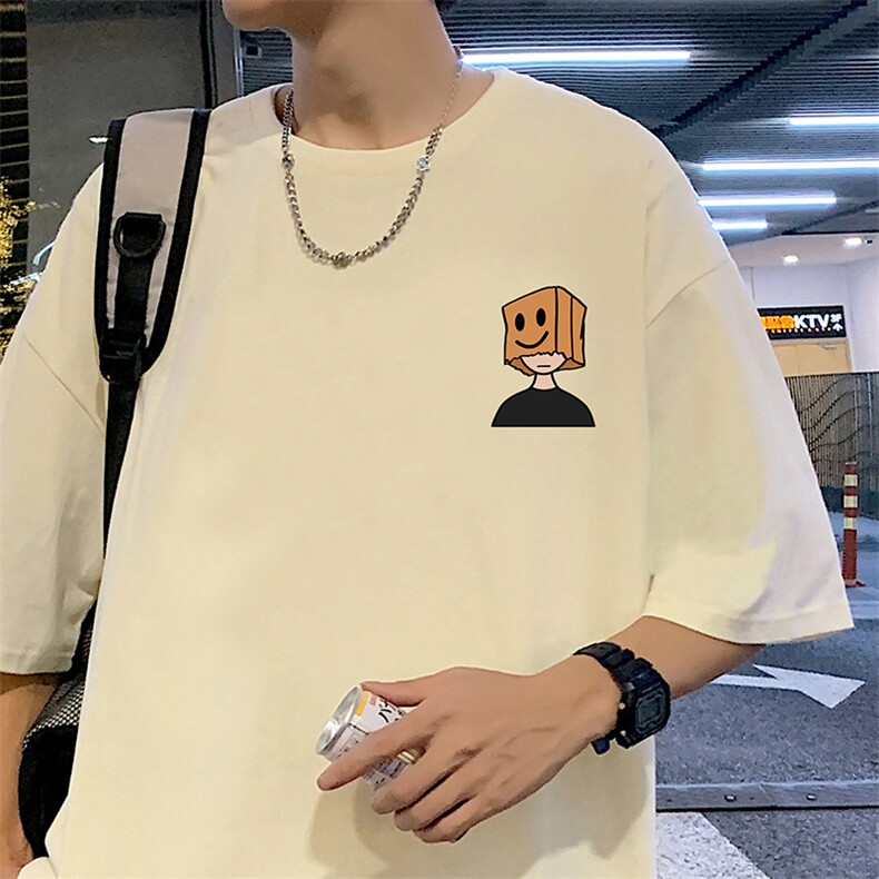 T753P26大码宽松纯棉运动圆领体恤衫oversize短袖T恤男重磅T,男装T恤,星座304A-1