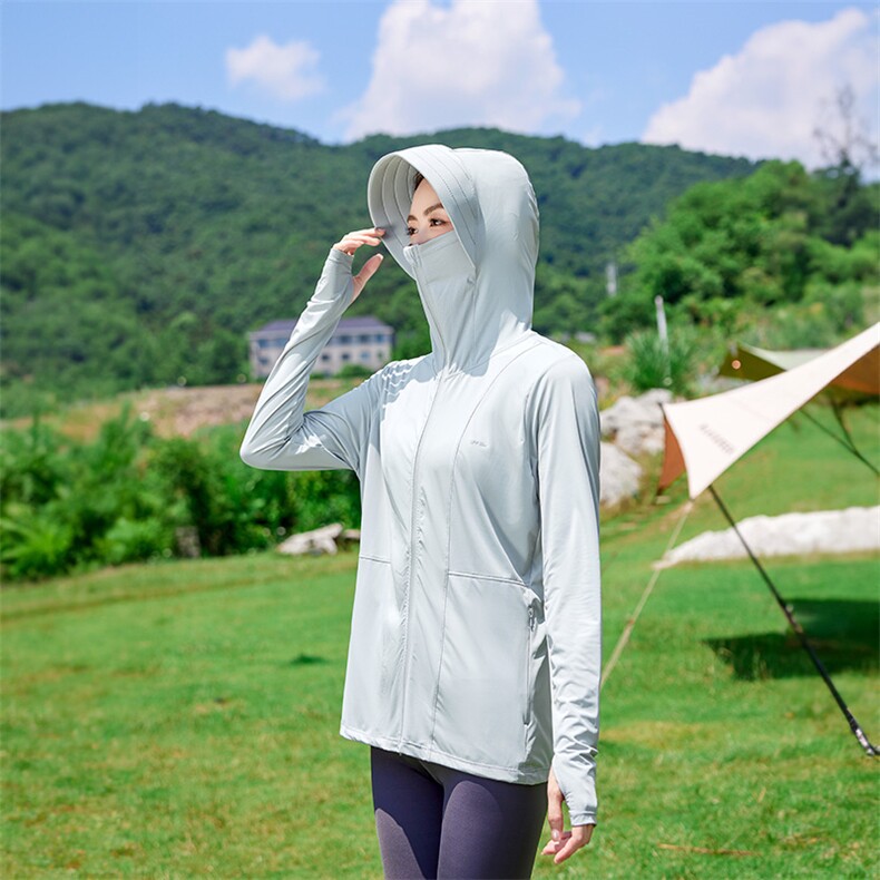 UPF50+冰丝防晒衣女夏2025新款防紫外线原纱防晒服薄款外套,女装防晒衣,可可小西