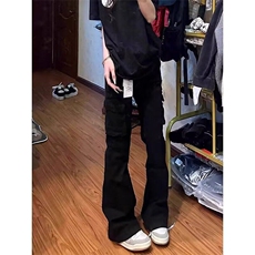 cleanfit微喇工装牛仔裤男女美式高街小众设计直筒裤WL82799-P55，男装牛仔裤，星座1008