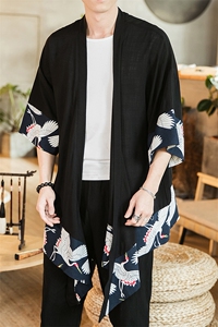 夏季 大码风汉服唐装薄款和服防晒衫披风复古道袍潮 F10/P65图片