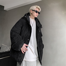 25年特殊面料羽绒棉服港风中性潮牌连帽棉衣外套A170-M861-TP100，男装棉衣，电商A170