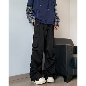 2024新款秋装工装裤男阔腿裤直筒休闲长裤百搭青年现货 K8134-P46图片