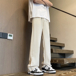 XZ217-2-KR01-P45夏季冰丝垂感西装裤男大码直筒休闲裤图片