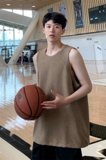 8XL-M特大码无袖T恤男肌理感冰丝坎肩运动篮球背心男DX320P30，男装T恤，电商D206-1