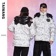 2020冬装新款潮牌反光连帽棉衣男士潮流外套A438-W836，男装棉衣，电商A438