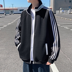 H225美式重磅卫衣男士202秋冬新款立领拉链开衫运动外套休闲上衣，女装短外套，星座304A-1