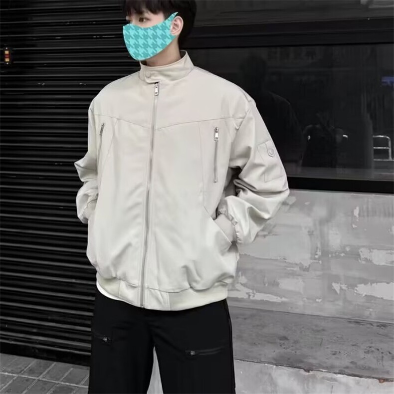 网络图现货美式潮牌高街立领男拉链设计感棒球服外套J478-P55,女装短外套,星座715-7