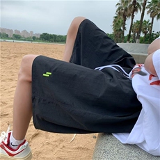 休闲短裤时尚潮牌休闲裤夏季男宽松型潮流纯色KK245-P25，男装牛仔裤，星座911-3