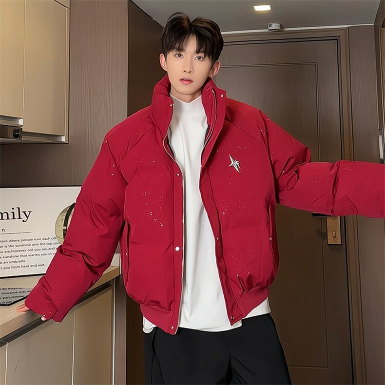 棉衣男韩版潮流立领宽松加厚保暖棉服MF05-P95，男装棉衣，电商B381（原B382）