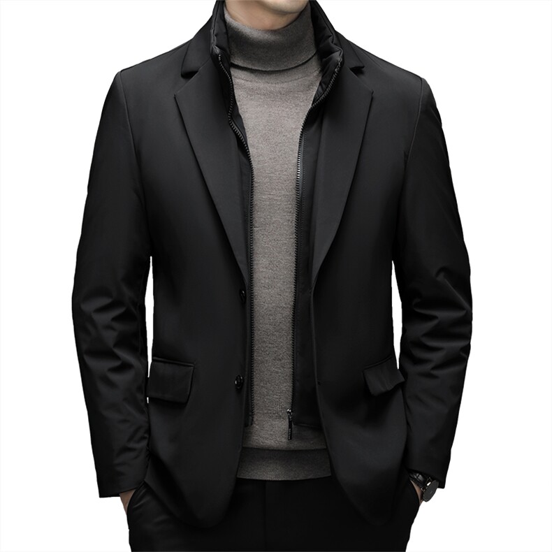 男装羽绒服冬季2023新款中年爸爸装商务休闲男士上衣加厚保暖外套,男装羽绒服,电商B212（原钱塘6029）