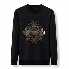 中年男士卫衣春秋季新款宽松圆领套头上衣潮流印花长袖上衣，男装卫衣，电商B212（原钱塘6029）