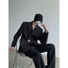 小众解构设计感垫肩西装外套男宽松休闲金属高级上衣XF419P135，男装西服套装，星座512-1（原513-3）