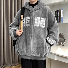 2023冬上新港风加绒加厚棉衣羊羔绒连帽外套男女988-P110控价158，男装棉衣，电商A441-1