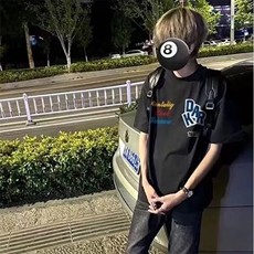 万针全刺绣工艺抖音得物高品质260克重磅纯棉双纱美式高街短袖T恤，男装T恤，电商A486