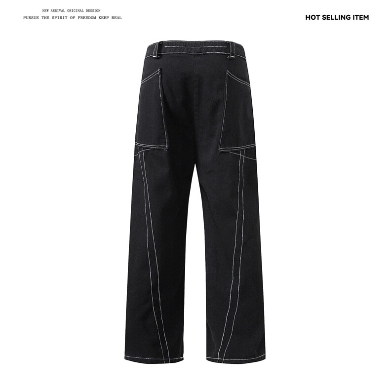 美式高街牛仔裤男士韩版潮流直通帅气2026夏季ins长裤RK2718-P52,男装牛仔裤,星座412-2