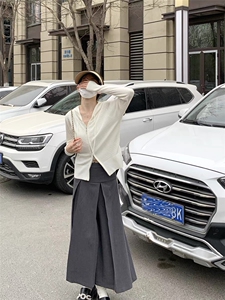 时尚优雅女士羊毛连帽拉链开衫 百搭显瘦气质外套图片