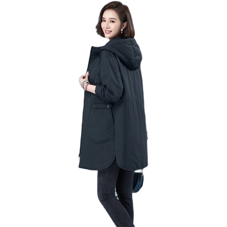 2024年新品棉服中长款加厚保暖棉衣纯色3695款,女装棉衣/棉服,秋牧寒烟