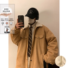 新标90绒抖音直播品质羽绒服兔毛领宽松加厚羽绒外套Y866-P238，男装羽绒服，电商A170
