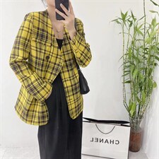 〖现货〗韩版格子西装，女装西装，悠奈尔