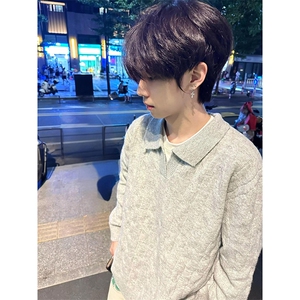 网图A2321P58-现货数据款老钱风麻花V领毛衣男秋冬复古POLO衫