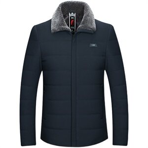 6803/P80爸爸棉衣中老年翻领加绒加厚棉袄男老人棉服父亲外套图片