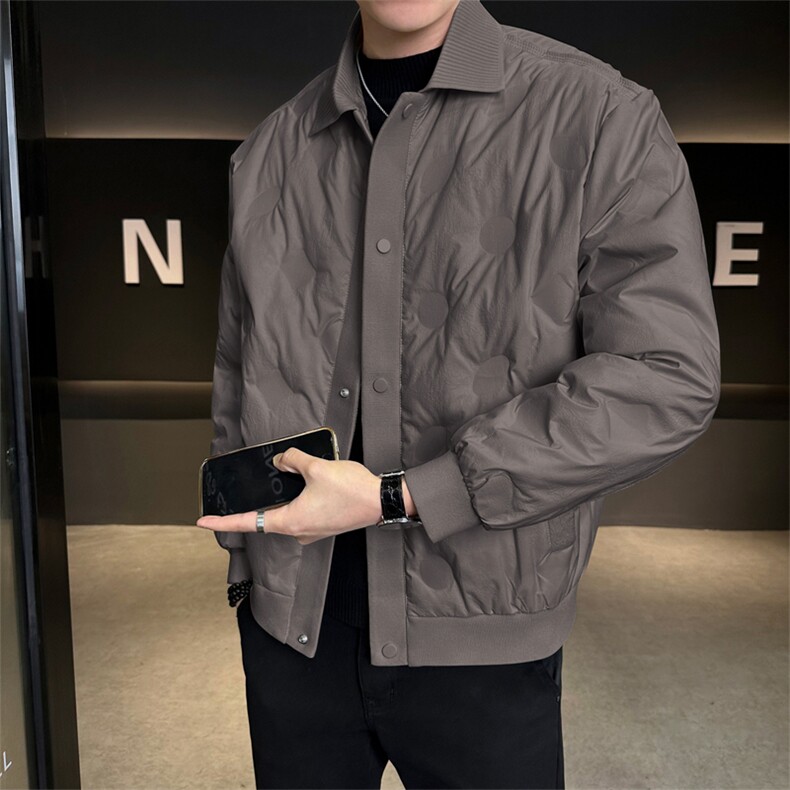 冬季新款男士翻领高工艺压皱轻薄款羽绒服【标50绒】,男装羽绒服,星座414（原B263）