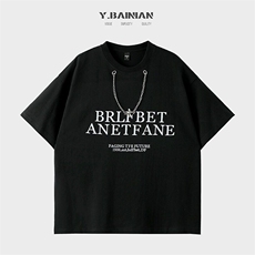 短袖t恤男夏季潮流痞帅重磅纯棉青少年宽松休闲半袖体恤LB199-p37，男装T恤，星座1008
