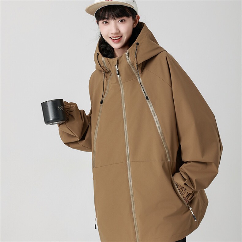 Cityboy情侣 时尚连帽冲锋衣外套夹克 团体班服图片