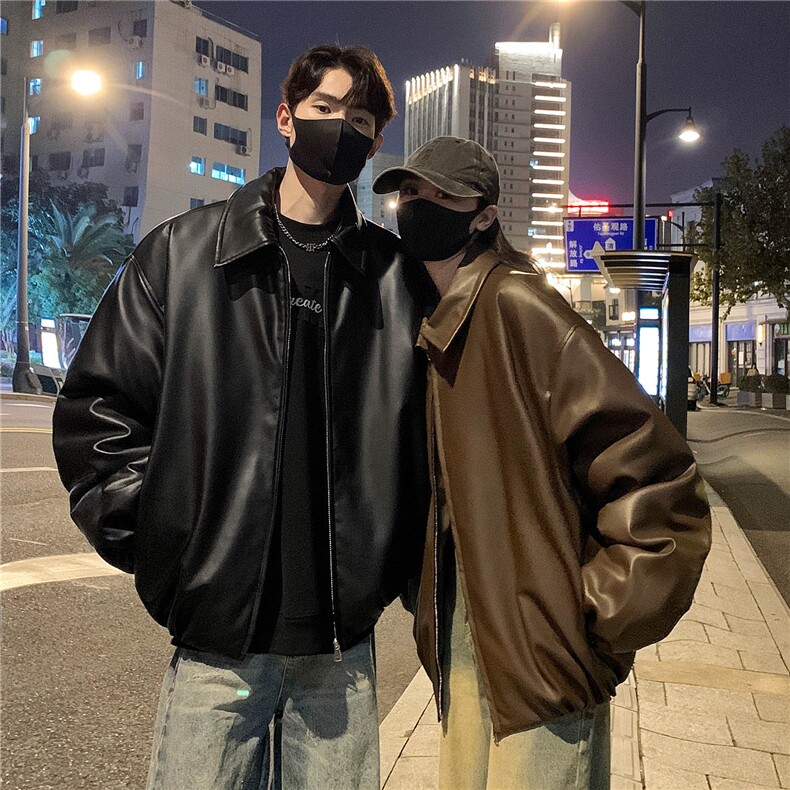 巴基斯坦皮衣棉服男冬季美式加厚棉衣外套高级感飞行员夹棉皮夹克,男装棉衣,电商A233-1