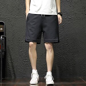 2021夏季新黑墙瓷砖日系大码男运动卫裤拼接休闲短裤K2033-P30图片