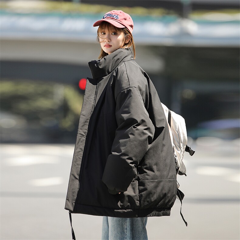 现货美式高街休闲夹克冬季立领纯色三防户外工装加厚棉服外套,男装夹克,电商A486