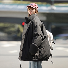 现货美式高街休闲夹克冬季立领纯色三防户外工装加厚棉服外套，男装夹克，电商A486