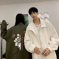 麂皮绒夹克男大码立领褂子外套JK85161-P68加绒款-P78，男装夹克，电商A040