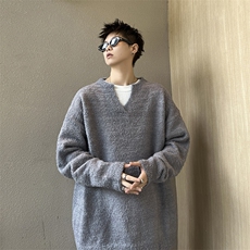 高级感毛衣男冬季慵懒风情侣水貂毛绒针织衫，男装针织衫/毛衣，星座716-4