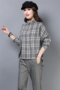 衬衫2021年秋季潮流简约个性显瘦修身百搭长袖拼接POLO领图片