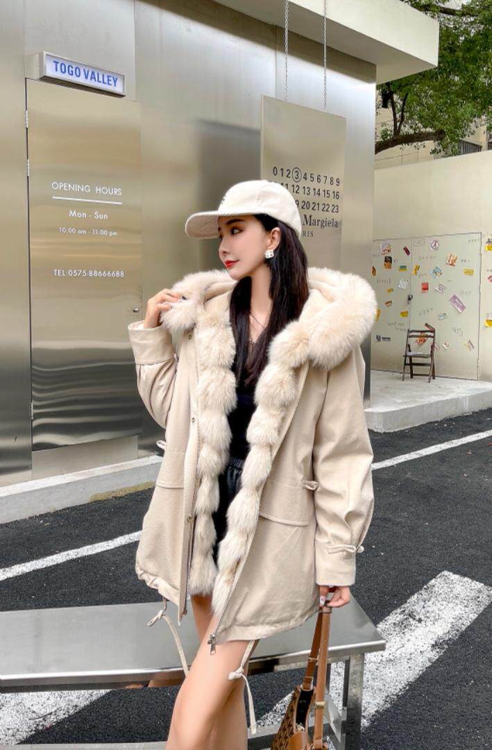 2021冬季狐狸毛派克服，其它，贻思茗