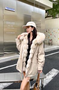 2021冬季狐狸毛派克服图片