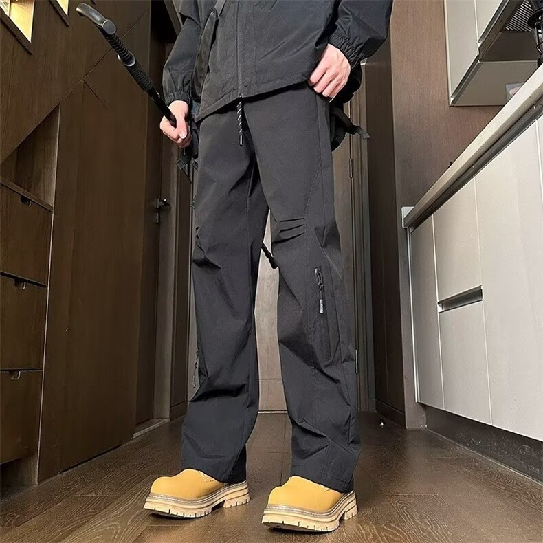 冲锋裤春秋季款男款防风防水潮美式vibe裤子户外机能直筒长,男装休闲裤,星座218-1（原230）