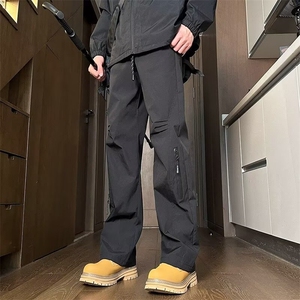 冲锋裤春秋季款男款防风防水潮美式vibe裤子户外机能直筒长图片