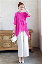 时尚气质百搭优雅2021年夏季宽松阔腿裤两件套，女装套装/套裙，众宇琦