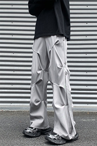 8XL-M 休闲裤男春夏加肥加大码西裤高街显瘦拖地裤9026p68控88图片