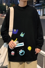 M18079-P45加绒款-P65半高领毛衣男士大码针织衫男毛线衣男，男装针织衫/毛衣，电商A040