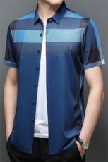 夏季男士短袖衬衫青年休闲绅士修身衬衣免烫商务，男装衬衫，电商B360