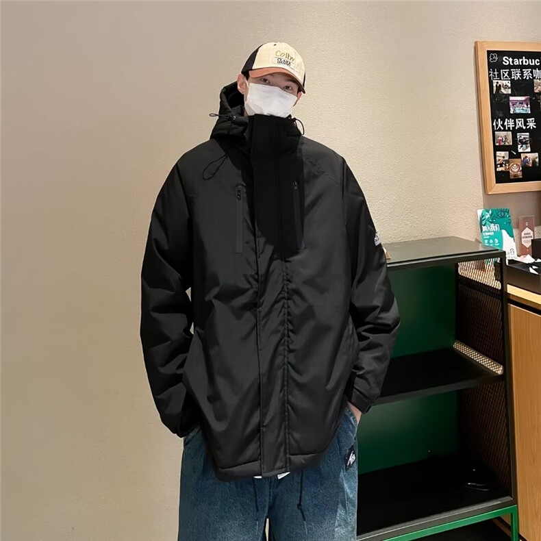 美式工装机能风冲锋衣夹克男款冬季潮牌连帽潮流F928-P83图片