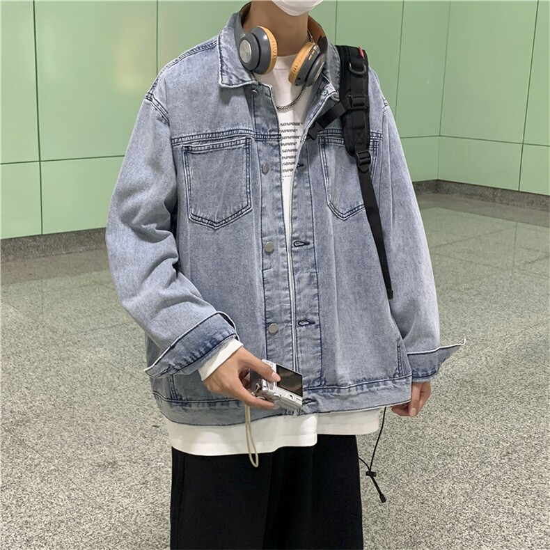 春秋炸街牛仔外套男韩版潮流宽松ins超火痞帅夹克百搭JK455-p65,男装夹克,星座1008