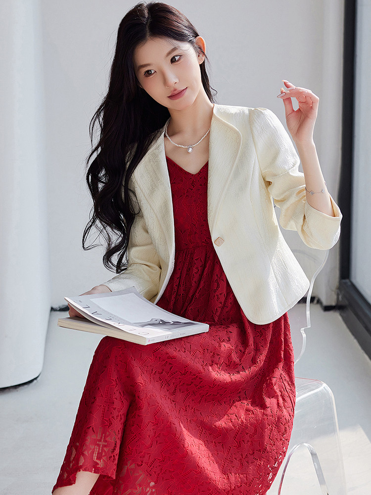 小香风外套女短款2025春秋新款披肩短外套坎肩配旗袍裙上衣子外搭,女装短外套,婵米儿