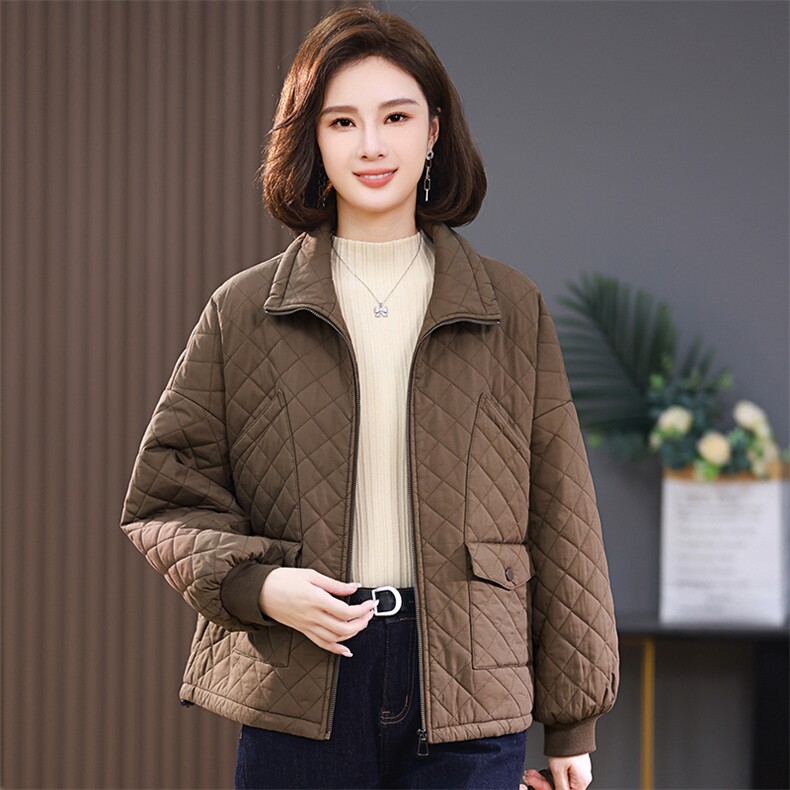 2023冬季时尚休闲夹棉加厚保暖舒适休闲棉服,女装棉衣/棉服,独衣靓