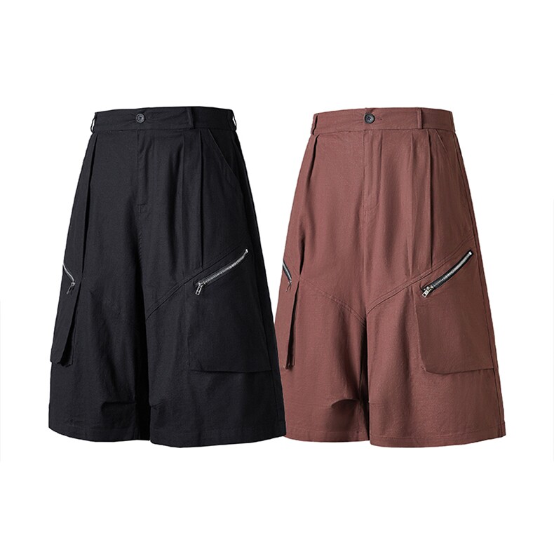 现货 DK8026-批45 控78 夏季亚麻七分裤男大码休闲裤透气图片