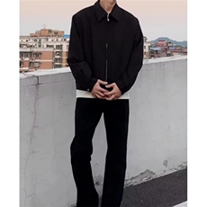 翻领垫肩斜纹夹克男士简约cleanfit双拉链飞行夹克外套JH518，男装夹克，星座1116A（原606A-3）
